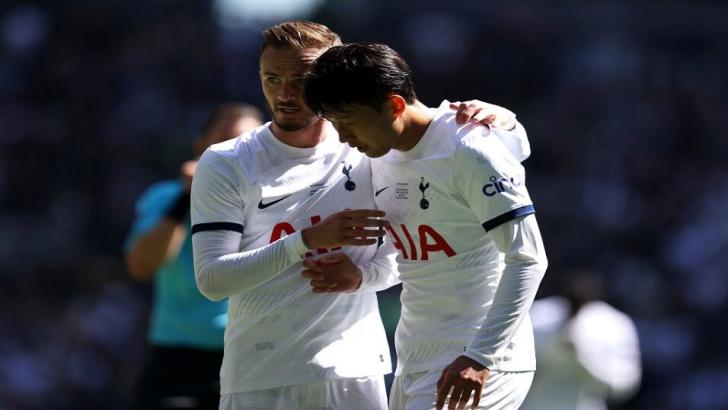 James Maddison and Son Heung-min playing for Tottenham